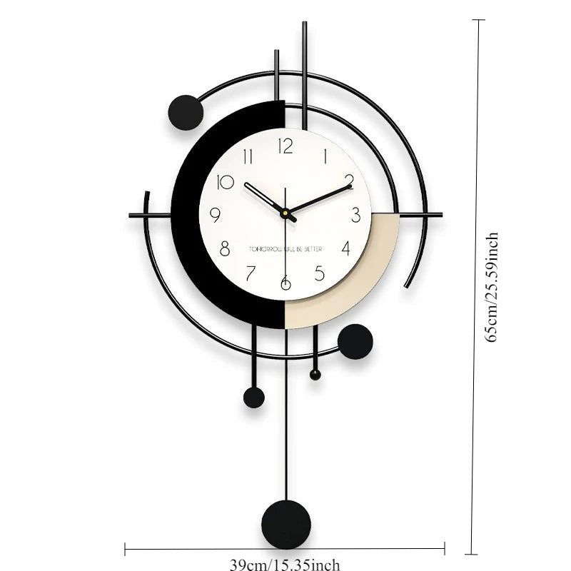 Modern Simple Wall Clock Living Room Silent Luxury Creative Metal Casing Groot Nordic Bedroom Wall Clocks Gift Ideas Home Decor